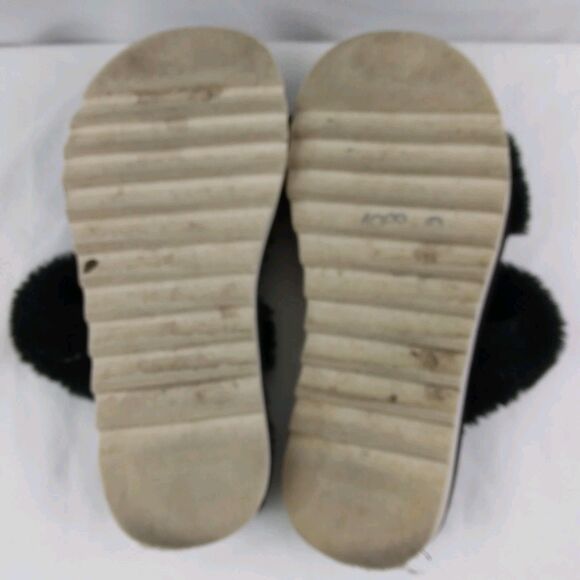 Koolaburra by UGG Fuzz On Faux-Fur Slide Sandals Slippers Black 1123352 Size 6 - Picture 12 of 12